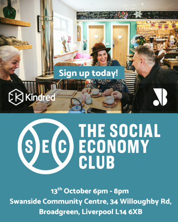 Flyer for Knowsley Social Economy Club (Free Event) on Tuesday 13th October 2026