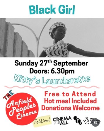 Flyer for Movie screening on Sunday 27th September 2026