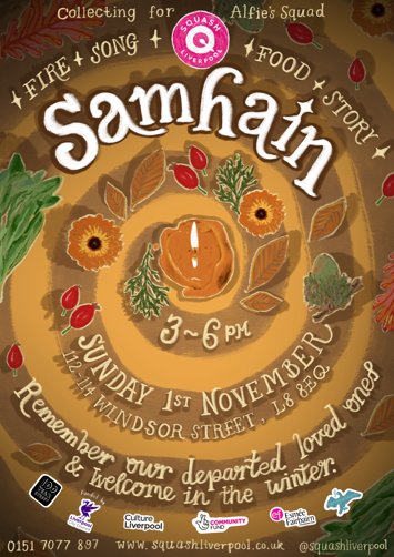 Flyer for Samhain on Sunday 1st November 2026
