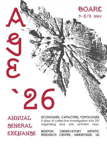 Flyer for Annual general exchange - investigation into DIY organising on Saturday 7th November 2026