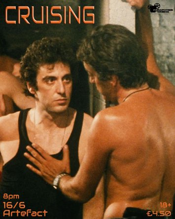 Flyer for CRUISING (1980) presented by Paraphysis Cinema on Tuesday 16th June 2026