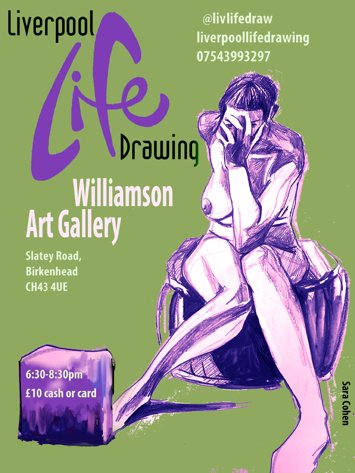 Flyer for past event: Wirral Life Drawing @ Williamson Art Gallery