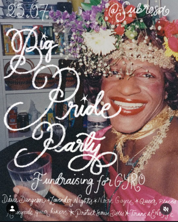 Flyer for Big Pride Party on Saturday 25th July 2026
