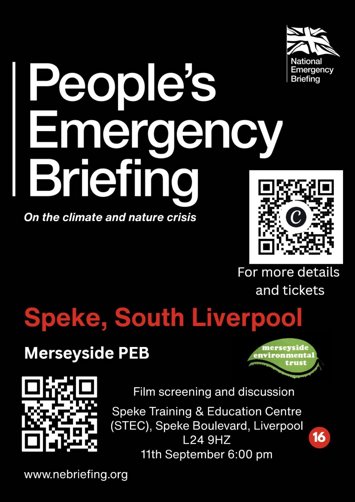 Flyer for People’s Emergency Briefing on Friday 11th September 2026