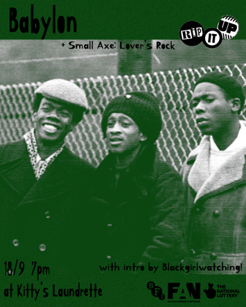Flyer for Babylon + Lover's Rock, presented by Paraphysis Cinema on Friday 18th September 2026
