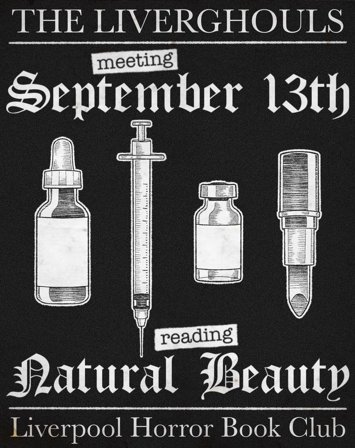 Flyer for Liverghouls Horror Book Club - September Meeting on Sunday 13th September 2026