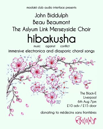 Flyer for Hibakusha — Music Against Conflict on Thursday 6th August 2026