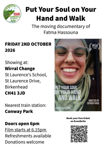 Flyer for past event: Put Your Soul on Your Hand and Walk - Palestine film night