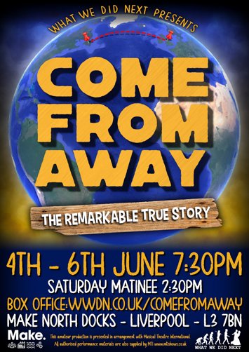 Flyer for past event: Come From Away