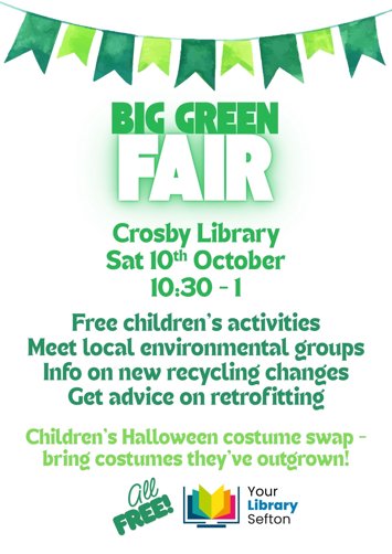 Flyer for Big Green Fair on Saturday 10th October 2026