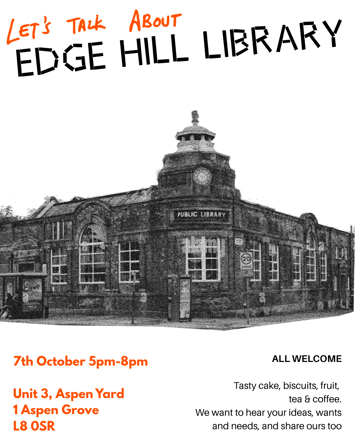 Flyer for past event: Edge Hill Library Feedback