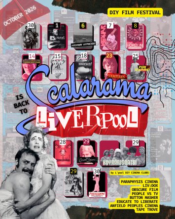 Flyer for SCALARAMA LIVERPOOL on Wednesday 30th September 2026