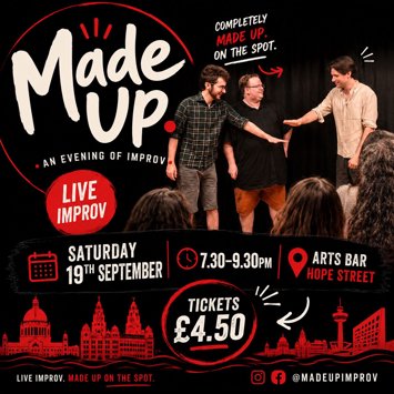 Flyer for Made Up - an evening of Improv on Saturday 19th September 2026